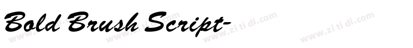 Bold Brush Script字体转换